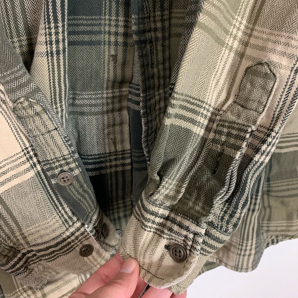 Eddie Bauer Legend Bainbridge Plaid Flannel Button Front Shirt XXL TALL *FLAWED - Picture 9 of 12